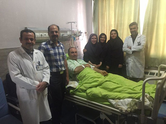 حمید فرخ‌نژاد در بیمارستان