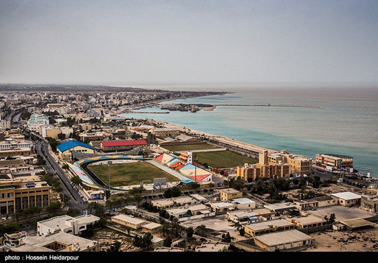 عکس: خلیج فارس از فراز بوشهر