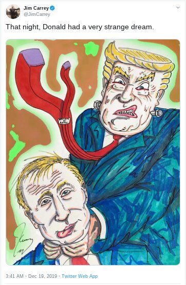 کاریکاتور جدید جیم کری از ترامپ