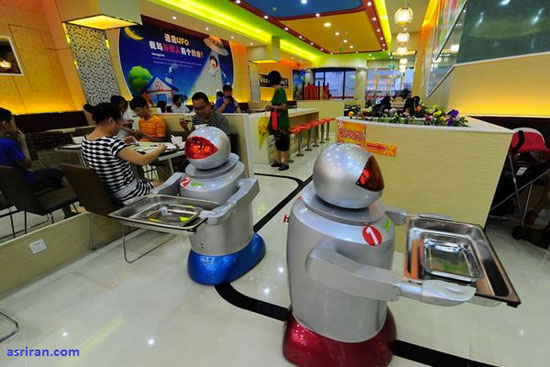 بزرگ‌ترین رستوران رباتی چین +عکس