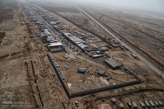 تصاویر هوایی از پایانه مرزی چذابه