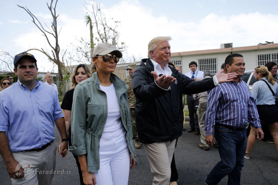 رفتار عجیب ترامپ در سفر به «پورتوریکو»