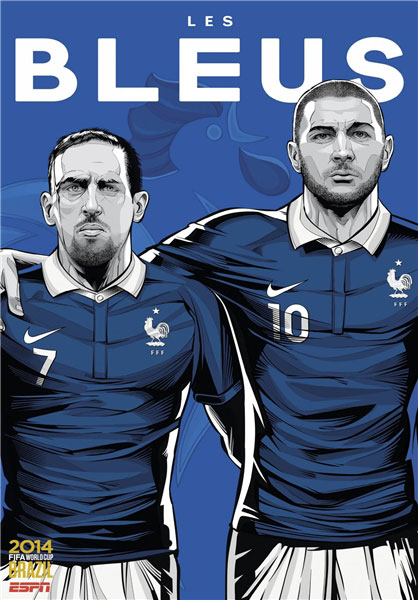 رونمایی از پوستر تیم‌های جام جهانی توسط سایت ESPN +عکس