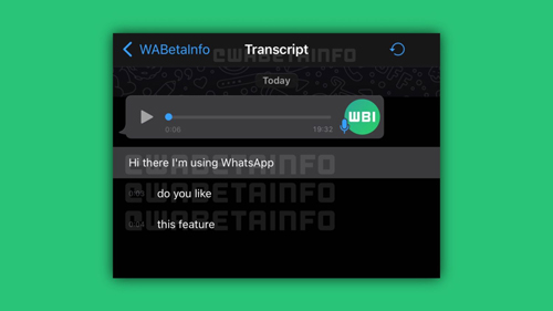 تبدیل پیام‌های صوتی به متن در واتس‌اپ
