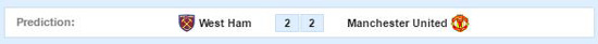 پیش بازی وستهم یونایتد - منچستر یونایتد