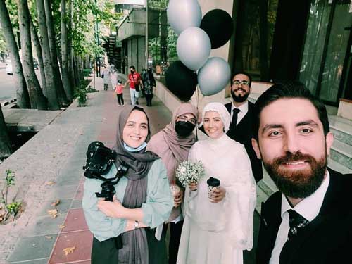 ماجرای حضور یک عروس و داماد در خیابان ولیعصر