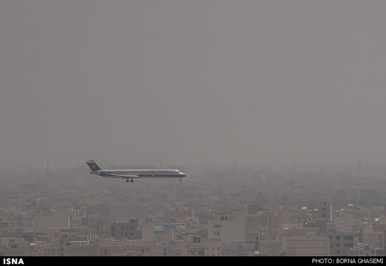 تصاویری از آلودگی هوای امروز تهران