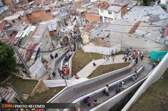 بلندترين پله‌ برقی روباز جهان در كلمبيا +عکس