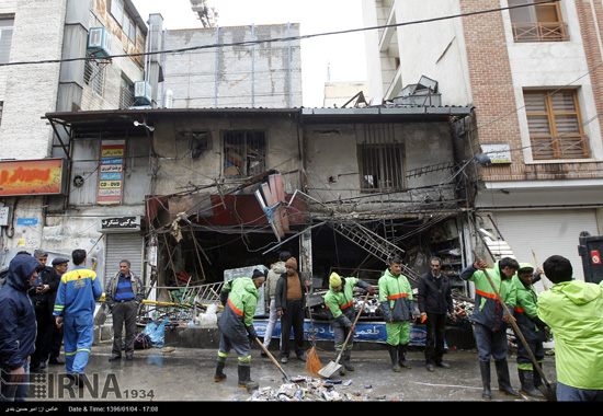 انفجار یک واحد تجاری در خیابان میرداماد