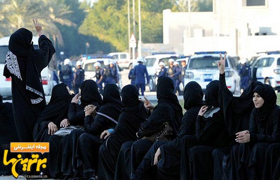 عکس هایی از برخورد پلیس زن بحرین