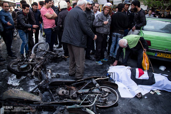 عکس: سانحه تصادف در خیابان مفتح تهران