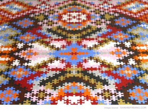 قالیچه پازلی با طرح ایرانی +عکس
