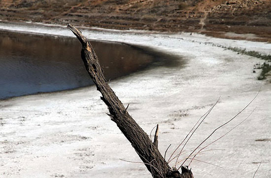 عکس: نابودی تنها دریاچه طبیعی خراسان