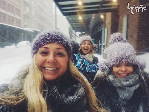 تصاویر اینستاگرامی ستاره ها در طوفان برف نیویورک