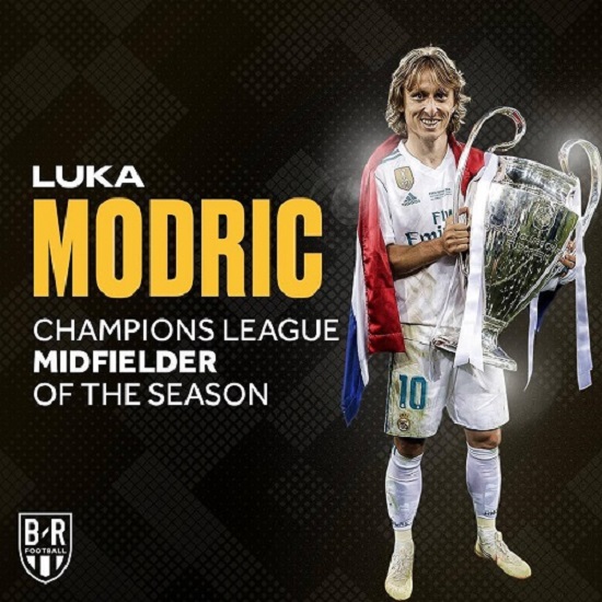 لوکا مودریچ، مرد سال فوتبال اروپا شد