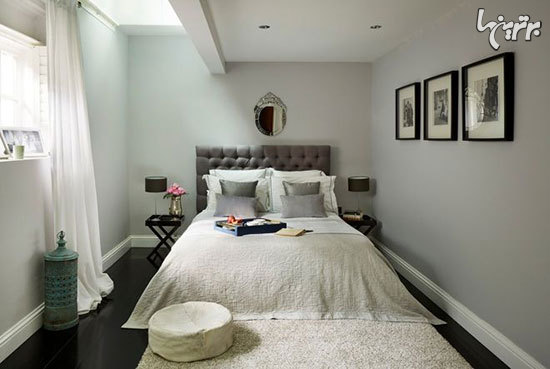 اتاق خواب‌های جذاب به رنگ خاکستری و سفید