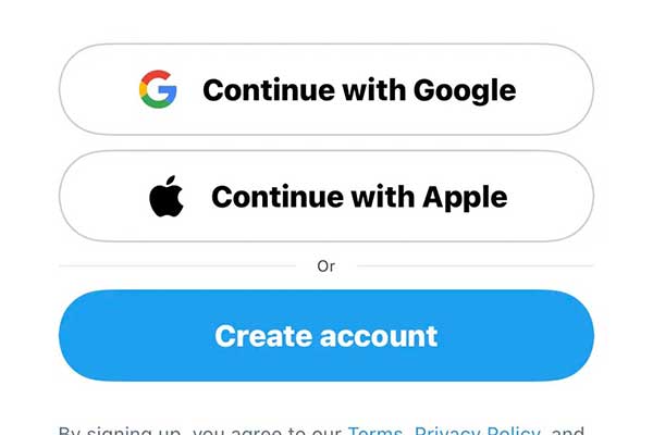 امکان ورود به توئیتر با اکانت گوگل و اپل