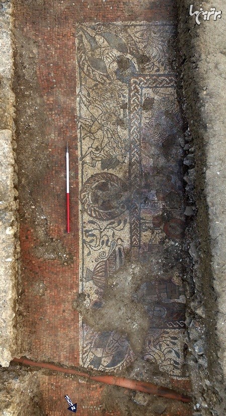 کشف موزاییک کمیاب روم باستان در انگلستان