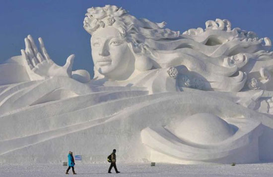 مجسمه های برفی که خلاقانه ساخته شده اند