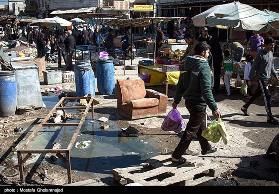 عکس: شرایط غیربهداشتی بازار کوی خشایار
