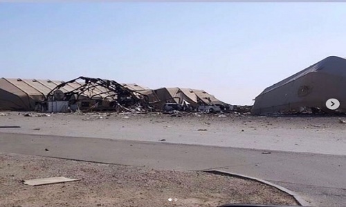 پایگاه نظامی عین‌الاسد پس از حمله ایران