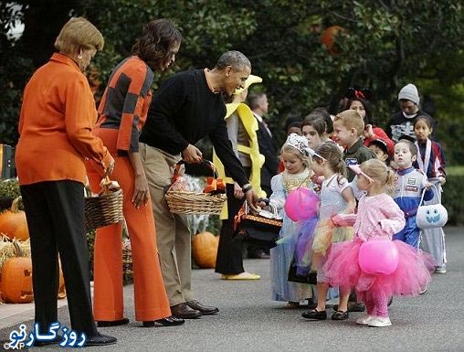 هالووین آقای رئیس جمهور و همسر +عکس