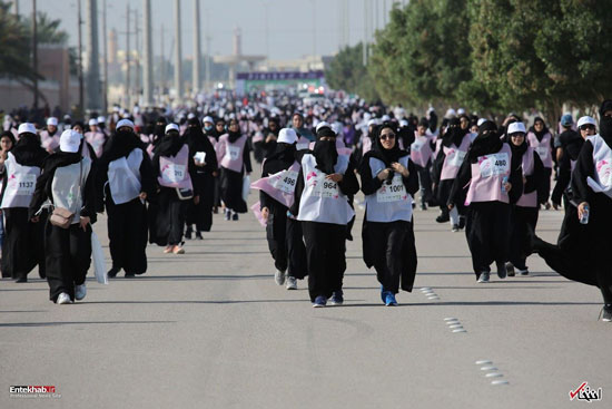شرکت زنان عربستان برای اولین بار در دوی ماراتن