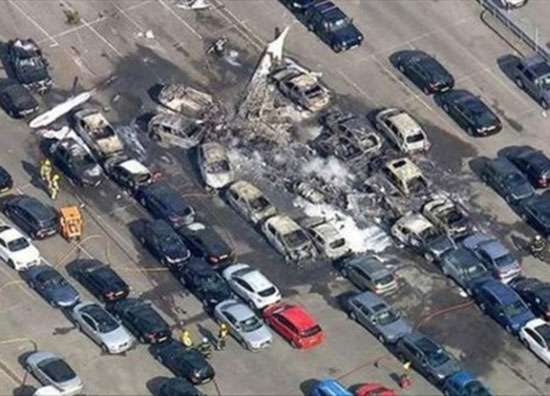 تصاویر سقوط مرگبار هواپیمای خانواده بن لادن