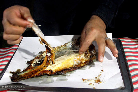 تصاویری از طبخ ماهی به روش ساجی