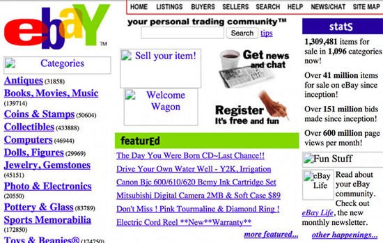 شکل وب‌سایت‌ برند های معروف در دهه‌ 90