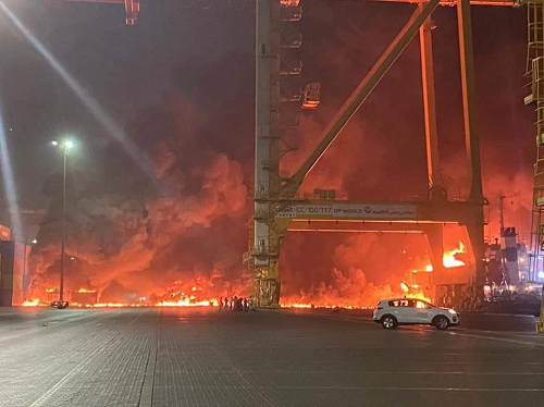 وقوع انفجار مهیب در بندر «جبل علی» دبی