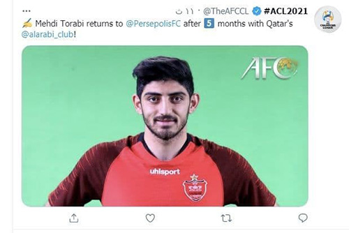 واکنش AFC به بازگشت ترابی به پرسپولیس