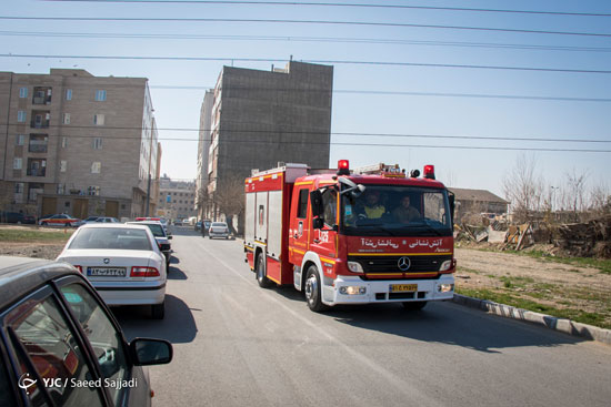 مانور عملیاتی آتش‌نشانی جنوب تهران