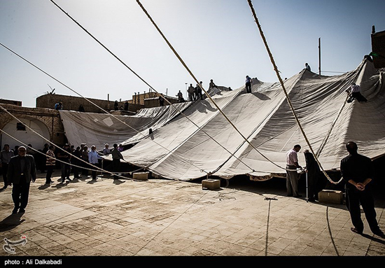 چادر کشی حسینیه قنادها