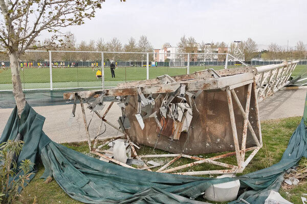 خسارت شدید طوفان به کمپ تیم‌های ملی فوتبال