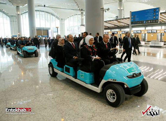 رانندگی اردوغان در فرودگاه استانبول
