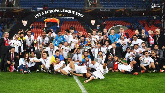 عکس: جشن قهرمانی سویا در لیگ اروپا