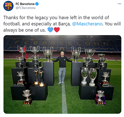 ستاره سابق بارسلونا از فوتبال خداحافظی کرد