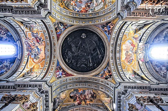 تصاویری دیدنی از سقف کلیساهای رم