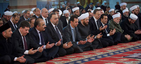 عکس: بشار اسد در مراسم میلاد پیامبر (ص)