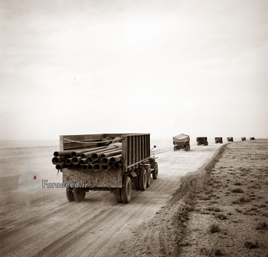 عبور کامیون‌های متفقین از جاده‌های ایران