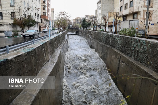 وضعیت تهران پس از بارش باران