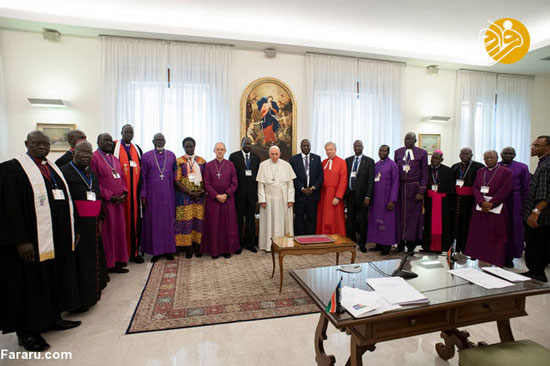 اقدام غیرمنتظره پاپ در برابر رهبران سودان جنوبی
