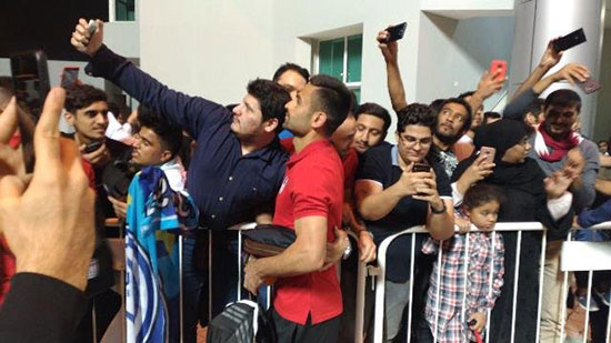 کی‌روش و ابراهیمی در کنار هواداران در قطر