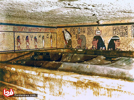 تصاویر دیده نشده از کشف مقبره فرعون و اشیا داخلش