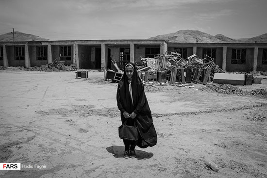 دانش آموزان روستای سیل‌زده‌ی «چم مهر»
