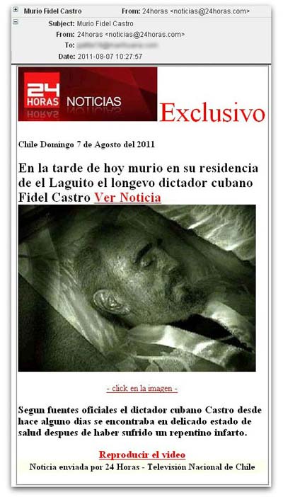 فیدل کاسترو مرده است!