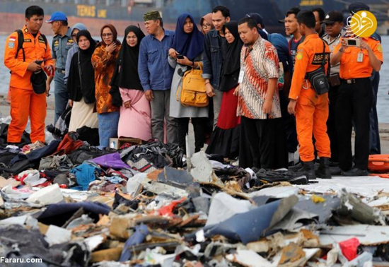 وسایل باقی‌مانده از قربانیان هواپیمای اندونزیایی
