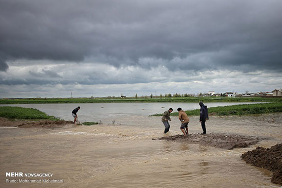شدت گرفتن سیلاب در روستا‌های استان گلستان