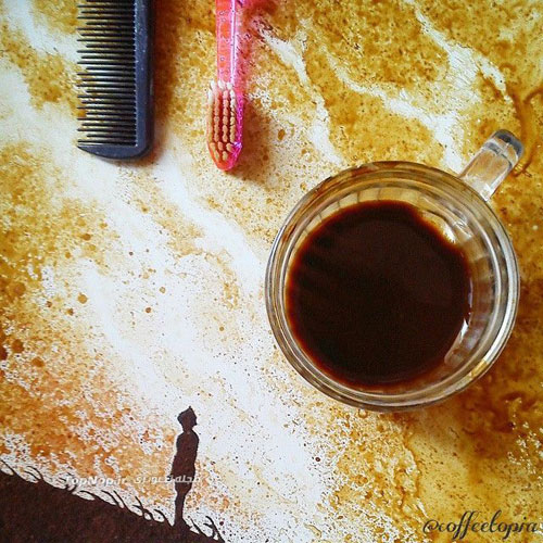 نقاشی های حرفه ای با قهوه +عکس